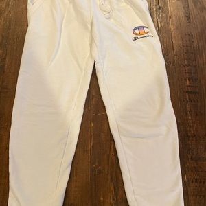 White Champion Powerblend graphic  joggers size xs
